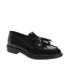 VAGABOND SHOEMAKER WOMEN'S BLACK PATENT AMINA LEATHER LOAFERS EURO 40 US 10